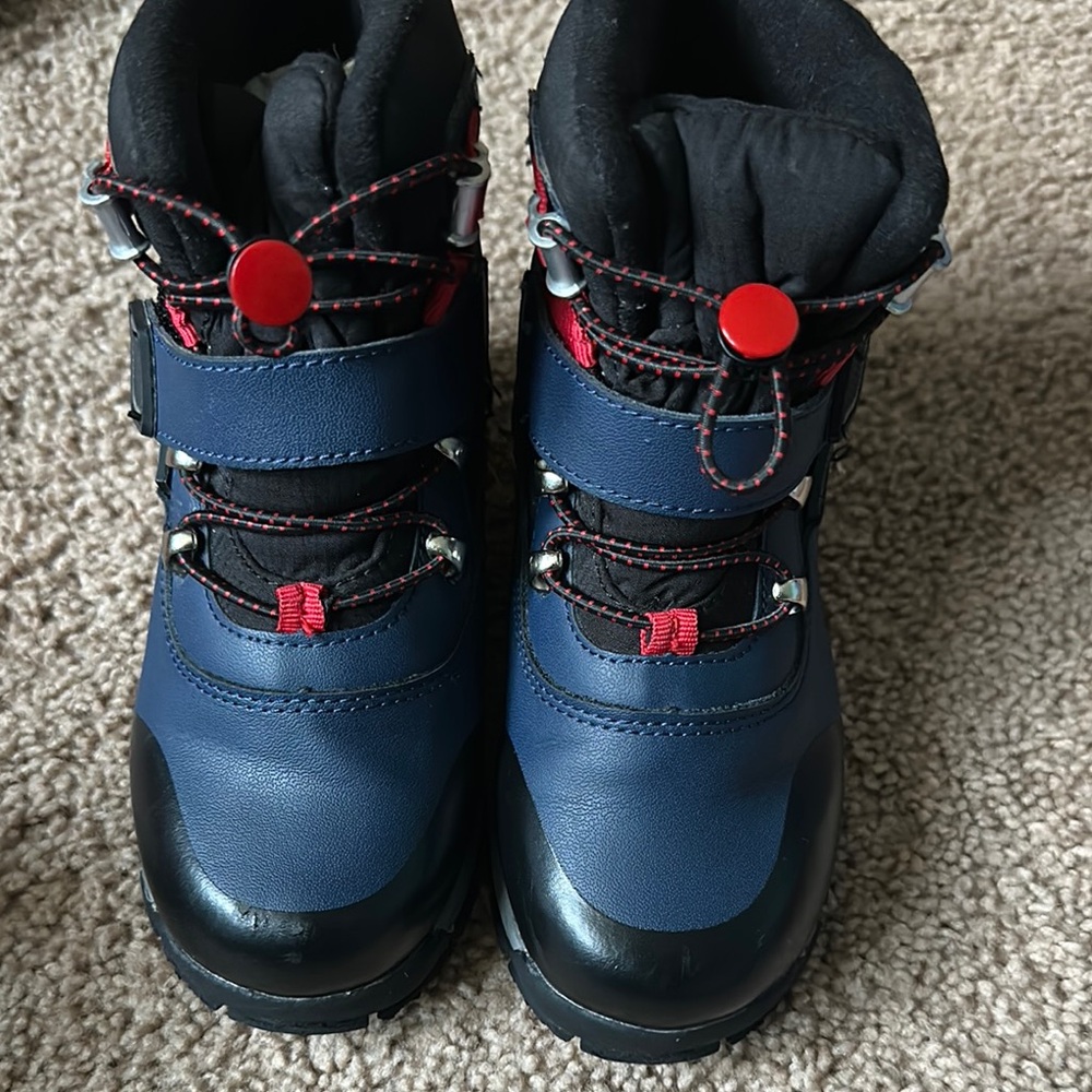 Kids Blue and Black Winter Boots sz 10c Swiss tech